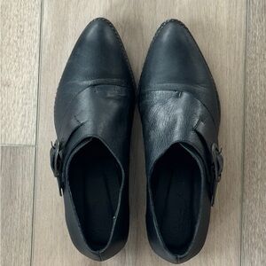 Veracruz Artisans Black Leather Booties Size 37 Made in Spain